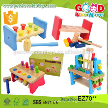 2016 New Design Kinder pädagogischen Holz Werkzeug Spielzeug Set Pounding Bank Kinder Spielzeug direkt aus China